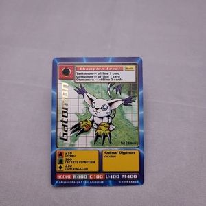*Rare* Digimon 1999 Gatomon Bo-15 First Edition Gold Stamp